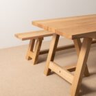 Bespoke Wooden Dining Table and Bench